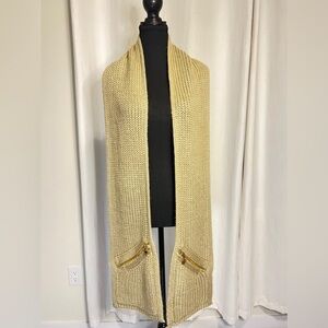 Calvin Klein Gold Knit Scarf